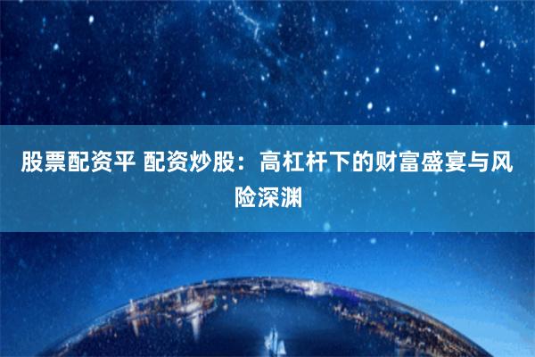股票配资平 配资炒股：高杠杆下的财富盛宴与风险深渊